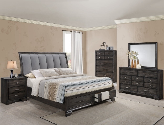 Crown Mark Bedroom Jaymes King Queen Storage Bed Rail B6580