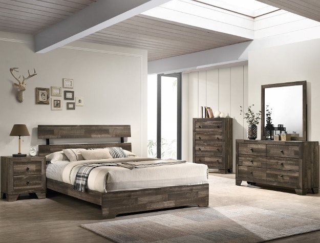 Crown Mark Bedroom Atticus Platform Bed In 1 Box B6980-K-BED - The