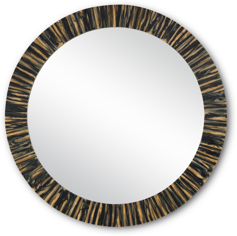 Kuna Small Round Mirror | Currey & Company