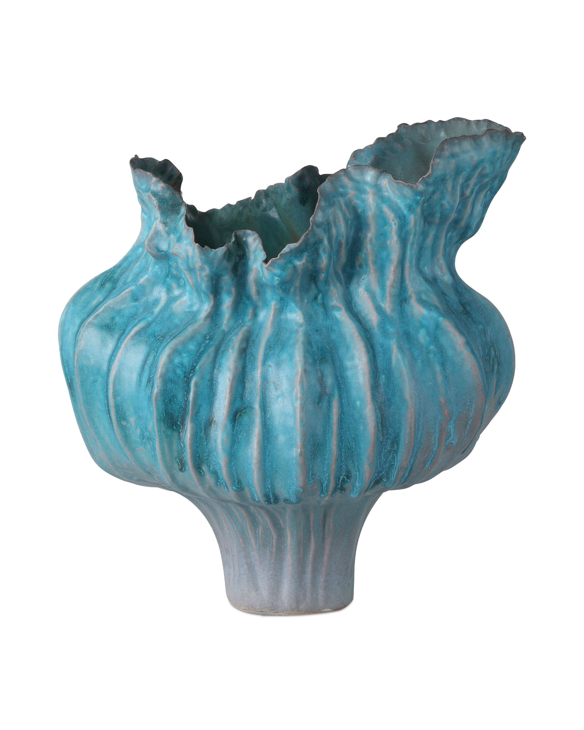 Currey and Company Flying Silk Blue Vase 1200-0981
