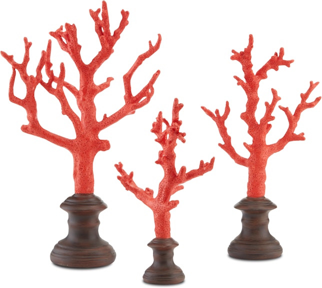 Coastal Accent Red Faux Coral