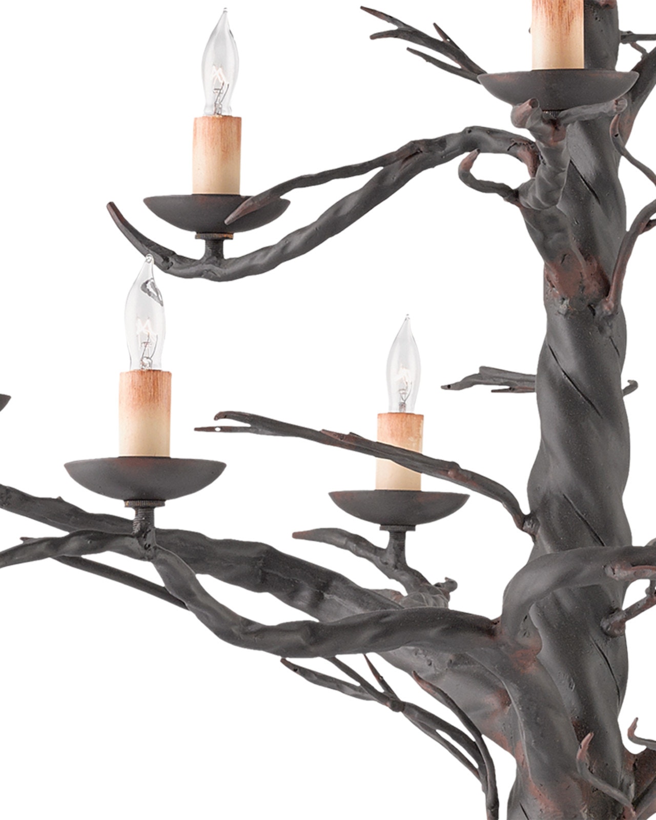 Currey and Company Ceiling Lights Treetop Iron Large Chandelier
