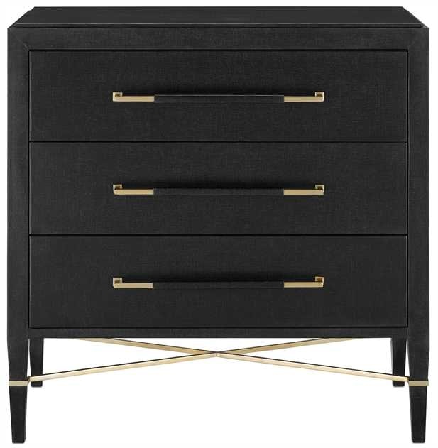 black wedge dress shoes for women Navy Blue Swedish Nightstand with Gold Trim – Le Chateau