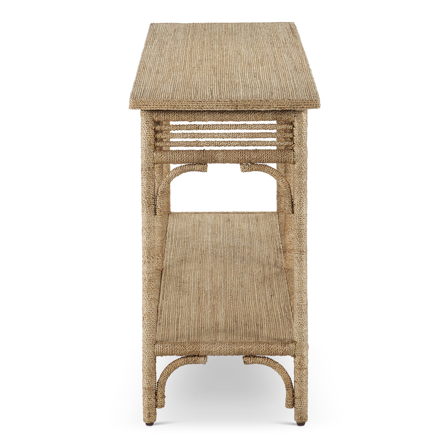 Currey and Company Living Room Olisa Large Rope Console Table 3000