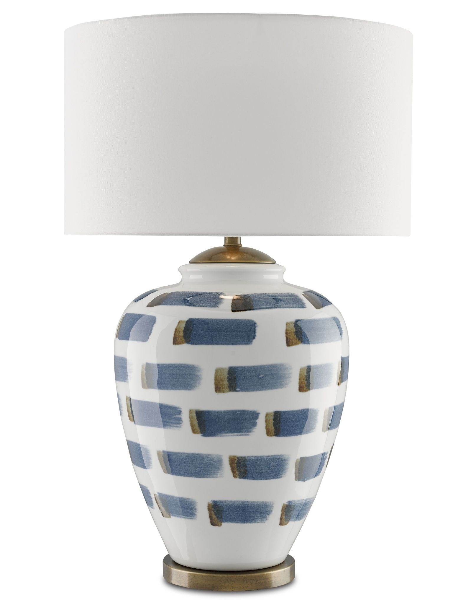 blue and white brush stroke lamp