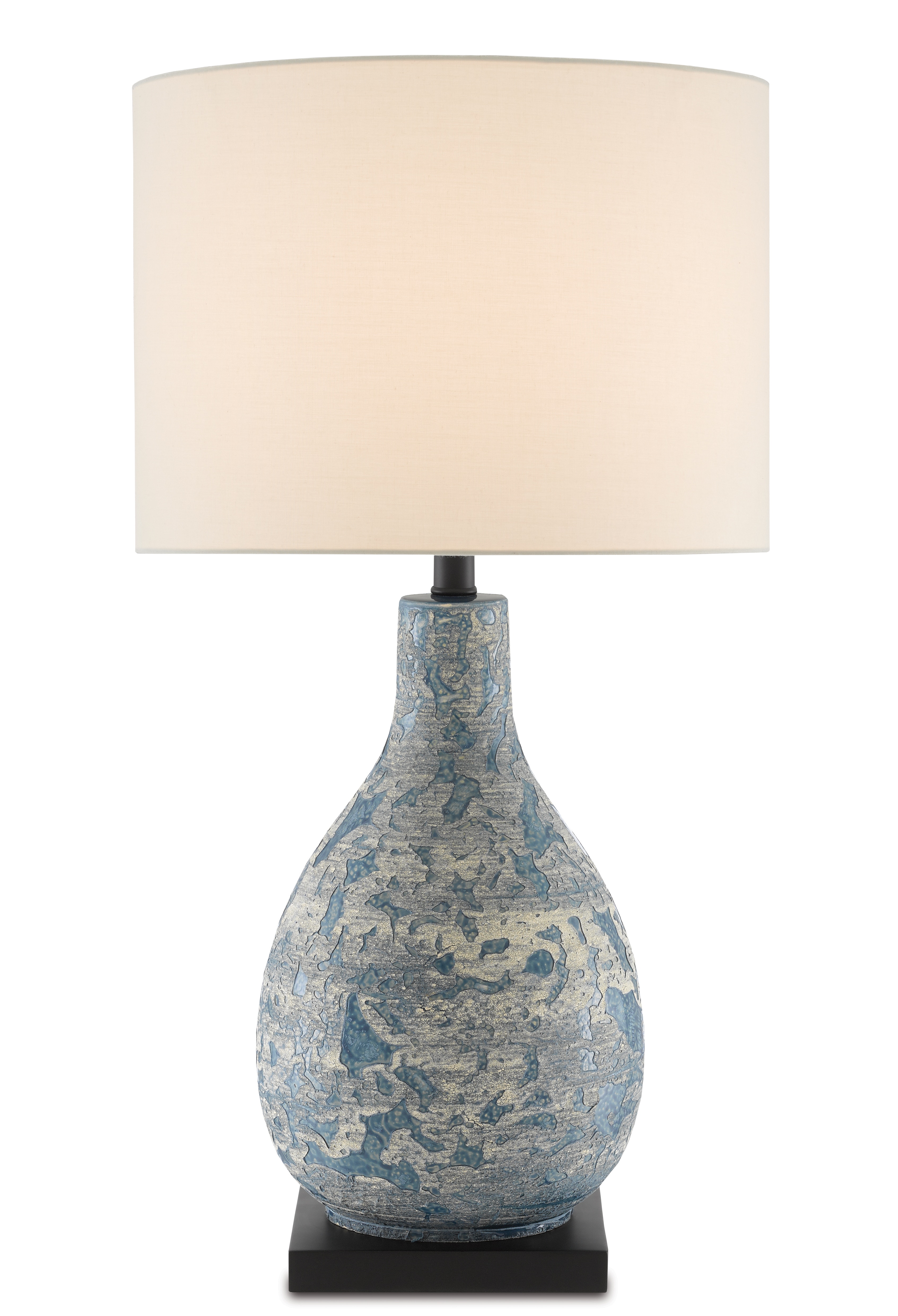 Currey and Company Table and Floor Lamps Ostracon Blue Table Lamp