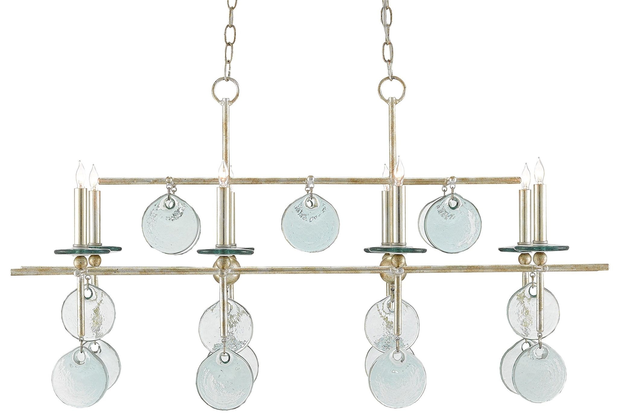 silver rectangular chandelier