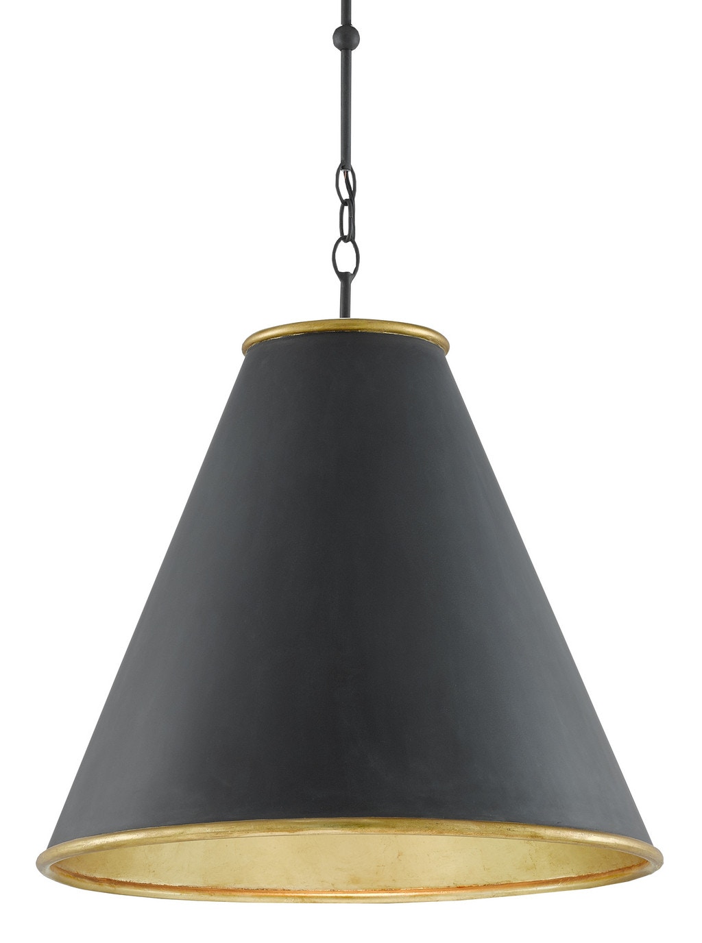 Currey and Company Pierrepont Large Black Pendant 9000-0535