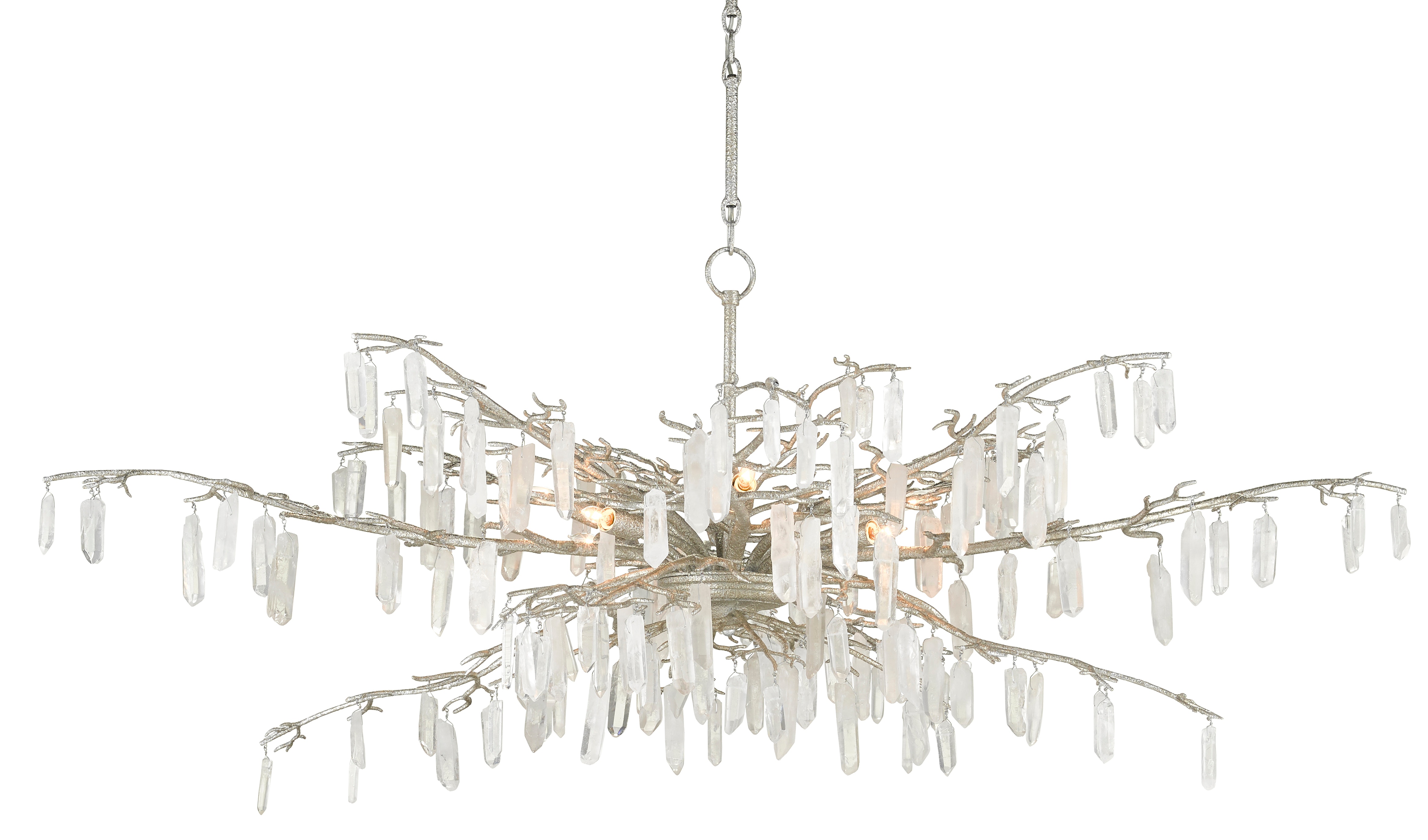 Currey and Company Ceiling Lights Forest Dawn Silver