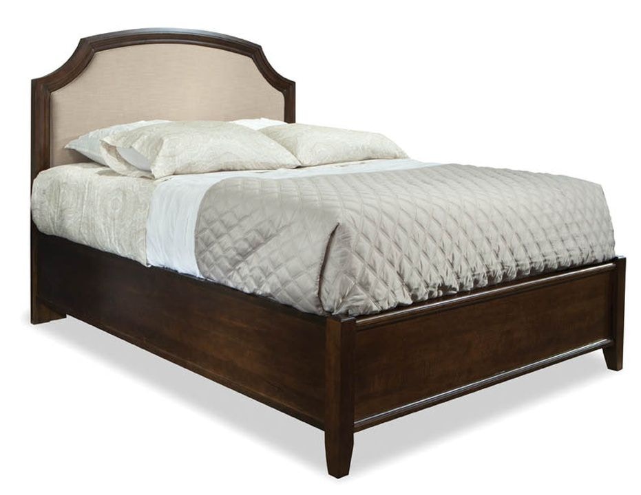 Durham Furniture Bedroom King Upholstered Panel Bed 131146 Hickory