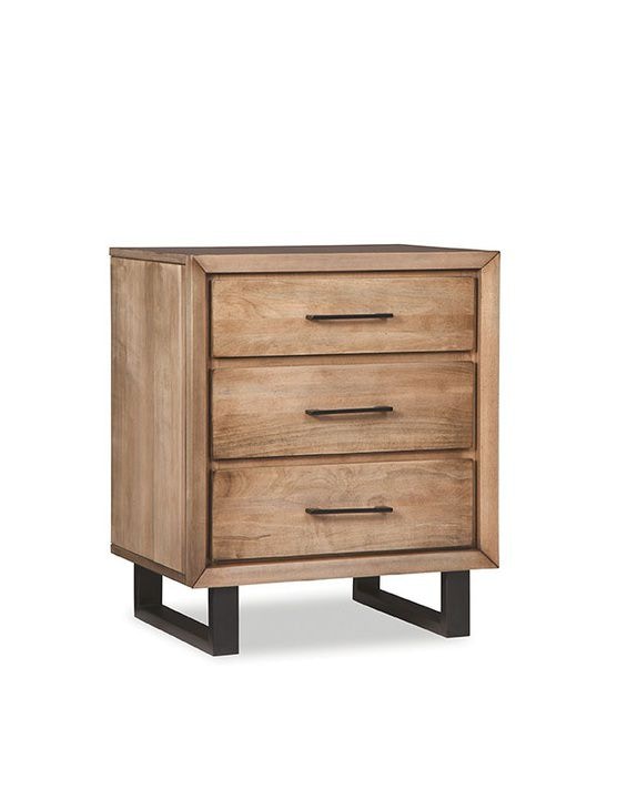 Durham Furniture Bedroom 3 Drawer Night Stand 186203 Hickory
