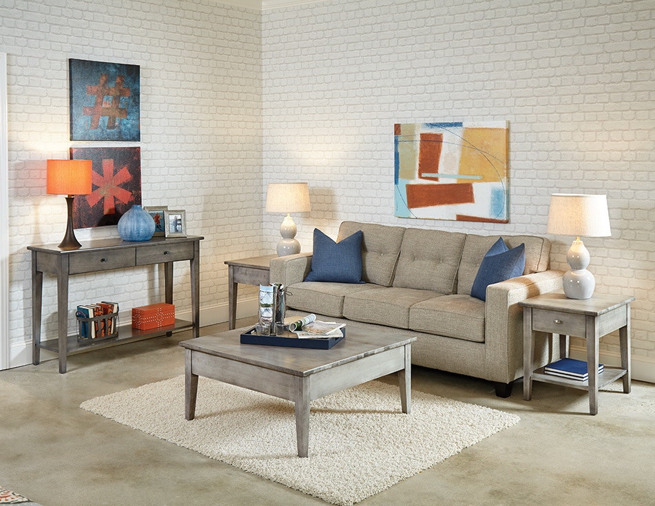 Durham Furniture Living Room 20 x 24" End Table with Drawer and Shelf