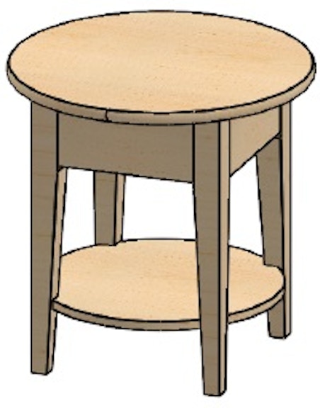 Durham Furniture Tables 24" Round Table with Shelf 905-510S