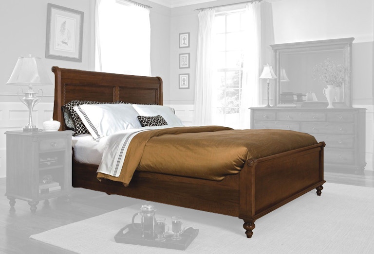 Durham Furniture Savile Row King Sleigh Bed With Low Footboard 980-147B