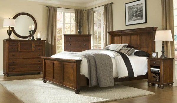 Durham Furniture Bedroom Queen Panel Bed 111124 Priba Furniture And Interiors Greensboro