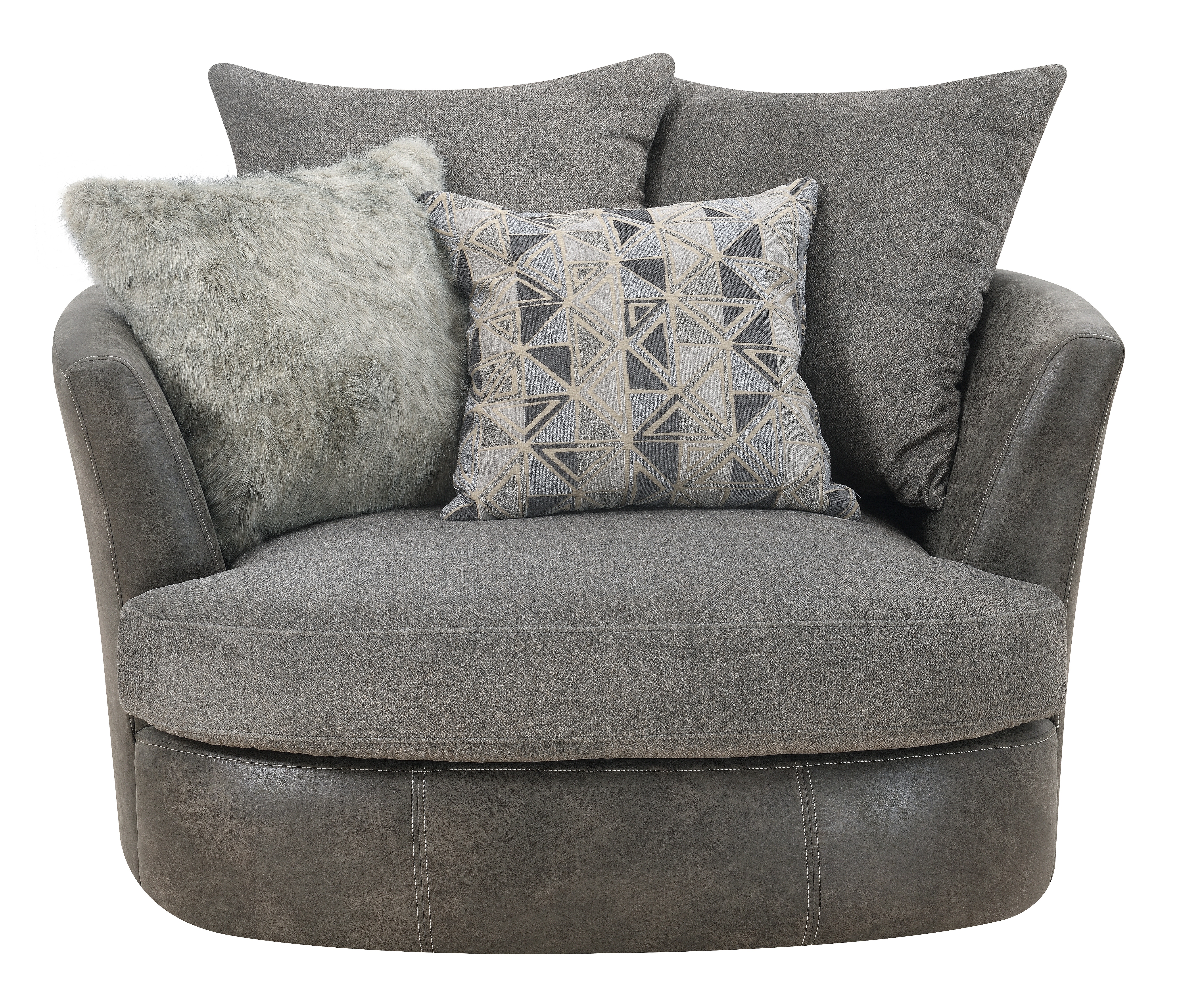 skyline drive gray swivel chair