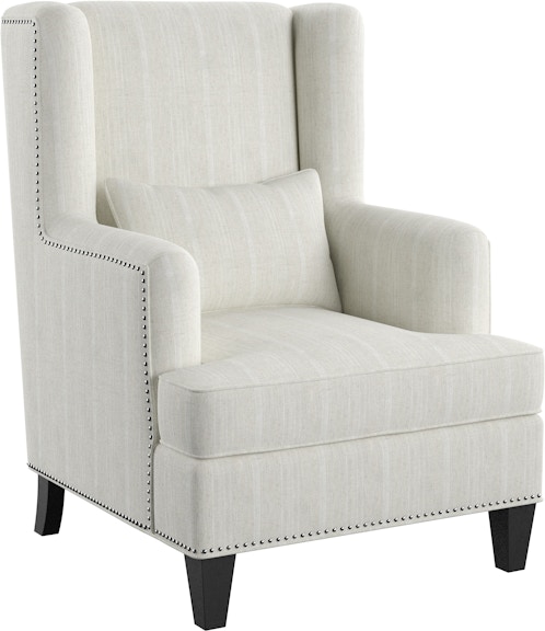 Emerald Home Furnishings Accent Chair With 1 Kidney Pillow-Linen Stripe U3833-05-19 U3833-05-19