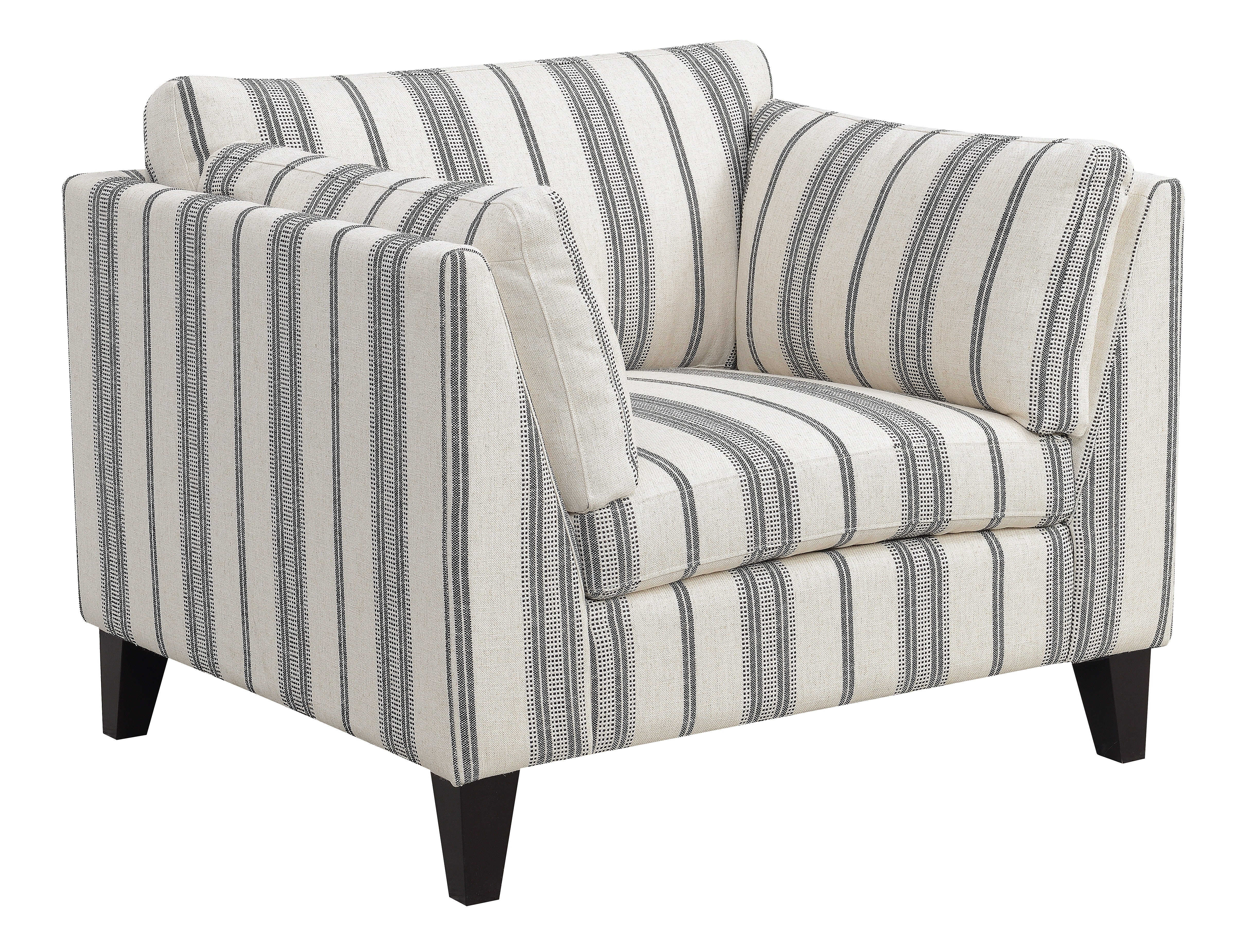 cream and gray accent chair