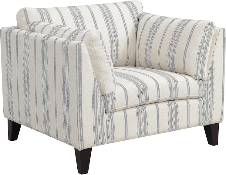 Emerald Home Furnishings Chair-Gray Stripe Correze-Chia U3445-02-13 U3445-02-13