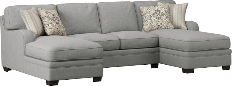 Emerald Home Furnishings Analiese-3pc Sectional With 4 Pillows-LT Grey U4315-11-16-29-13A-K U4315-11-16-29-13A-K