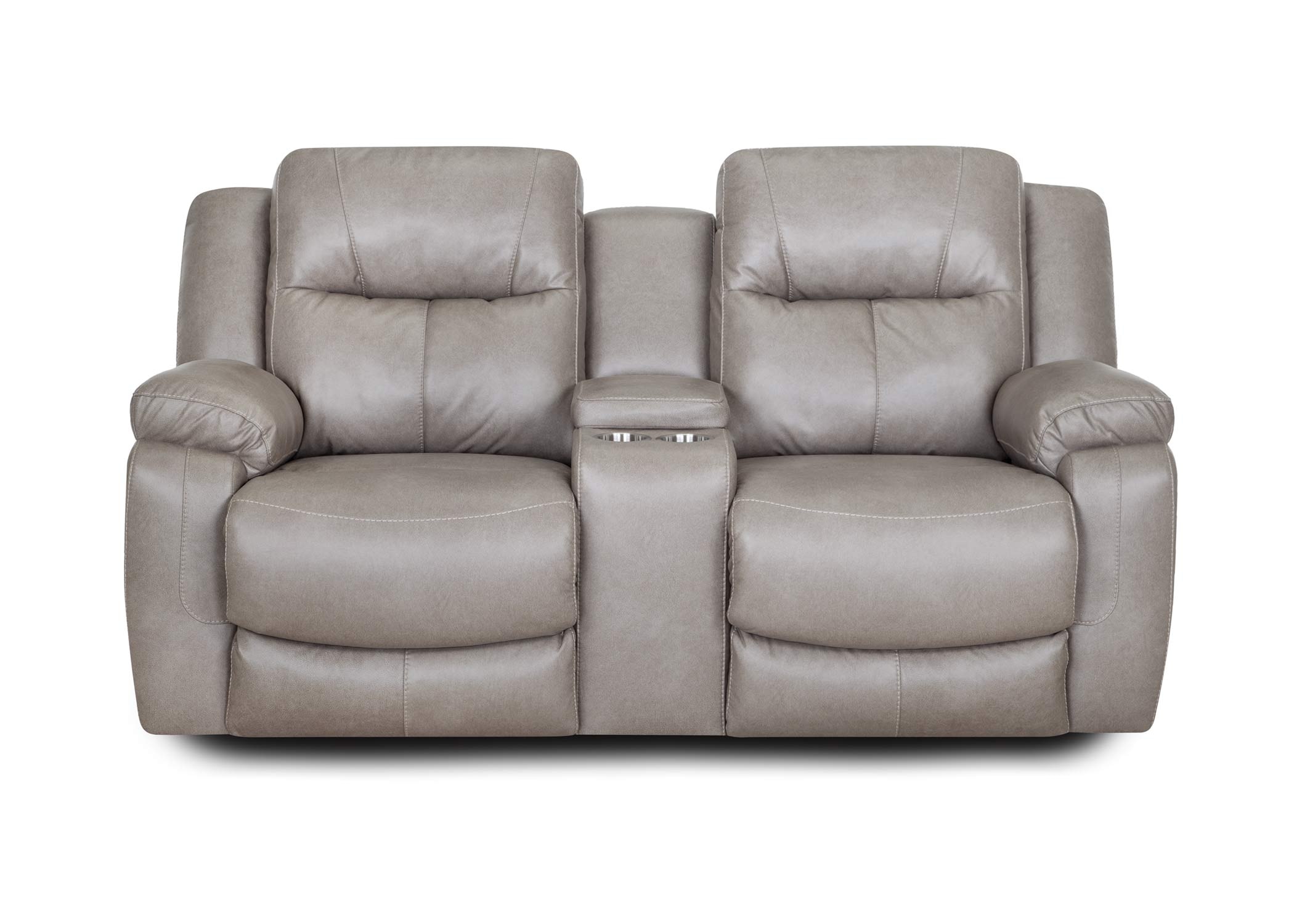 Franklin Power Reclining Console Loveseat with Power Headrest, Storage, Cupholders & USB 