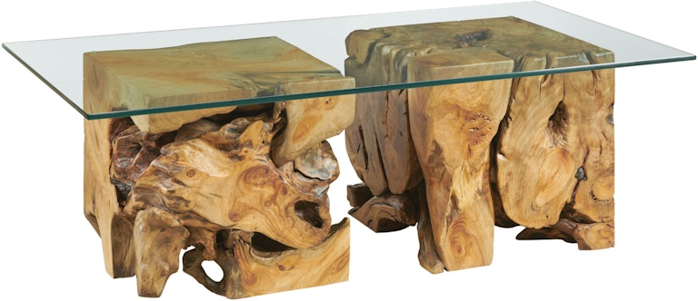 Hammary Hidden Treasures Square Root Table With Glass Top 090-1015R