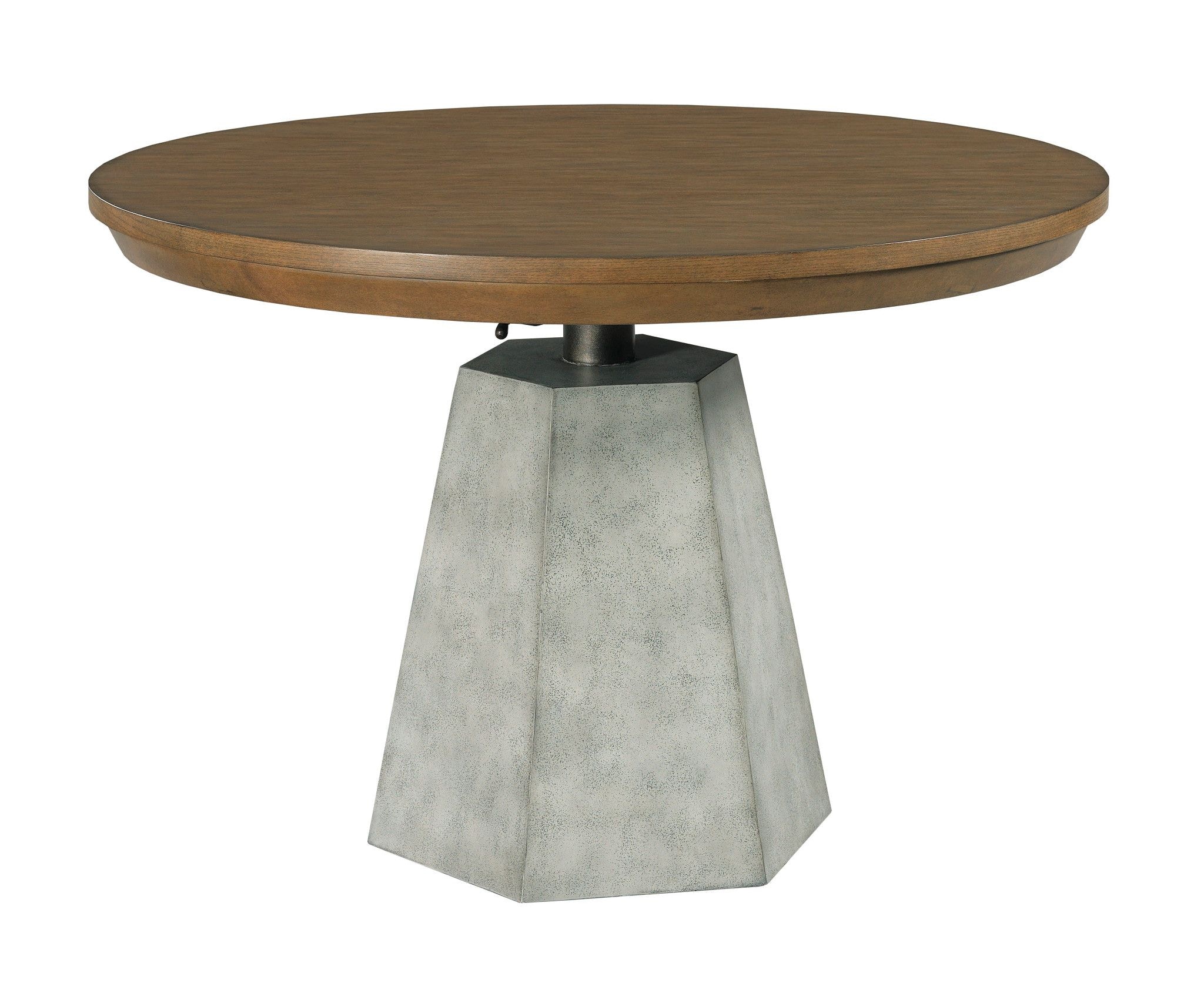 Adjustable height round online dining table