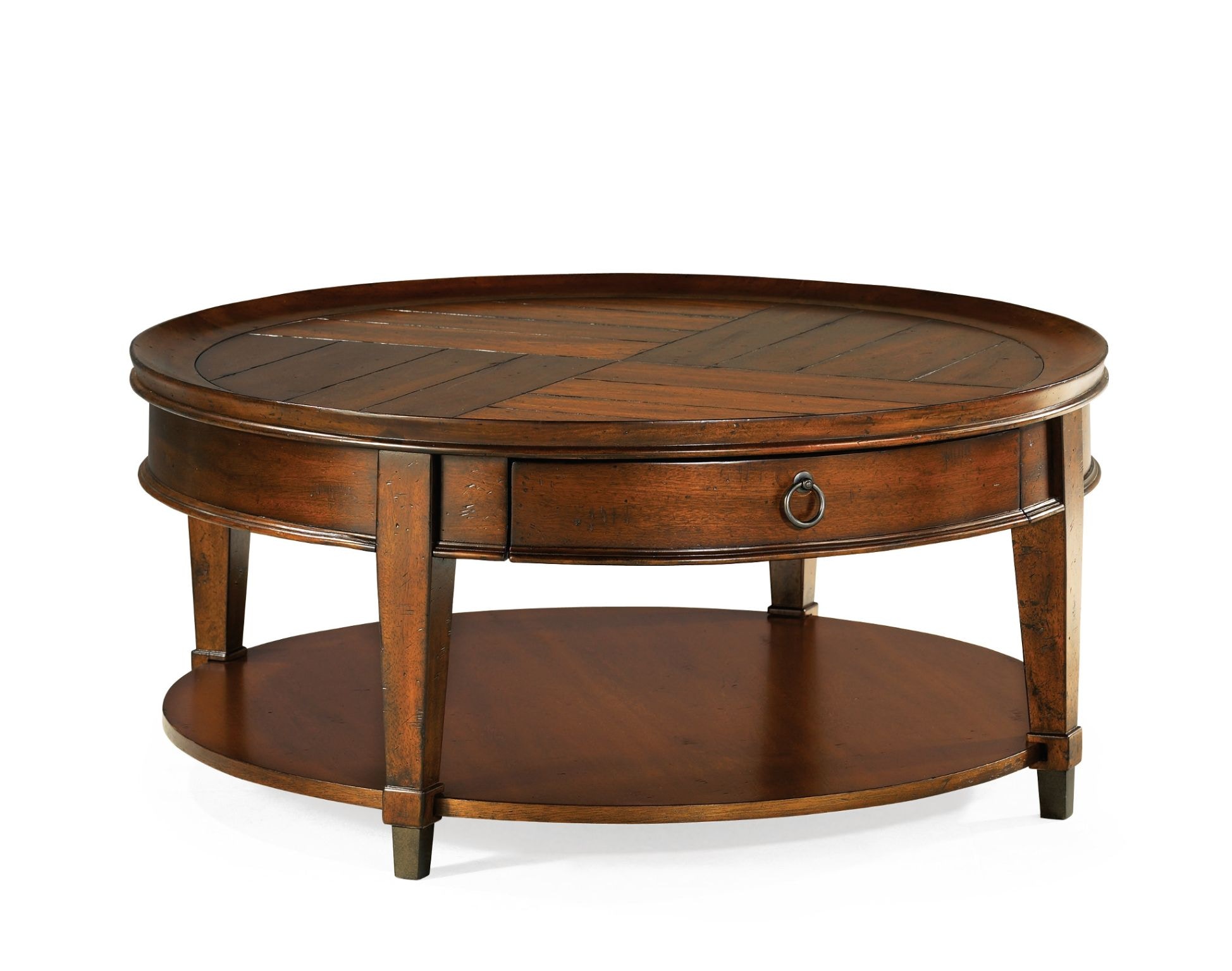 round mahogany coffee table