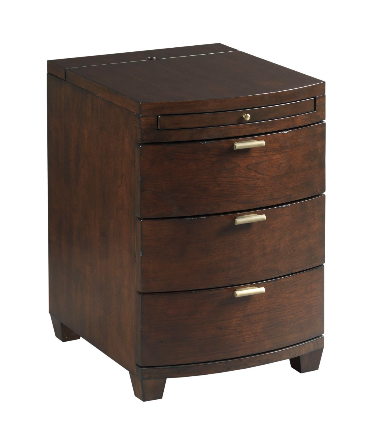 Hammary Living Room Espresso Bowfront Chairside 200-026 Carol