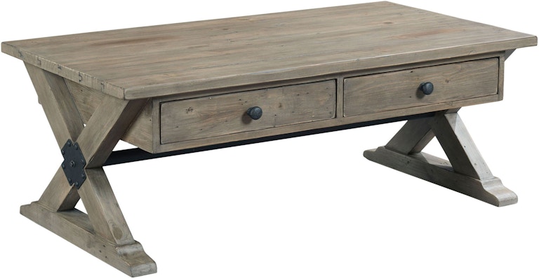 Hammary Reclamation Place Trestle Rectangular Cocktail Table 523-910
