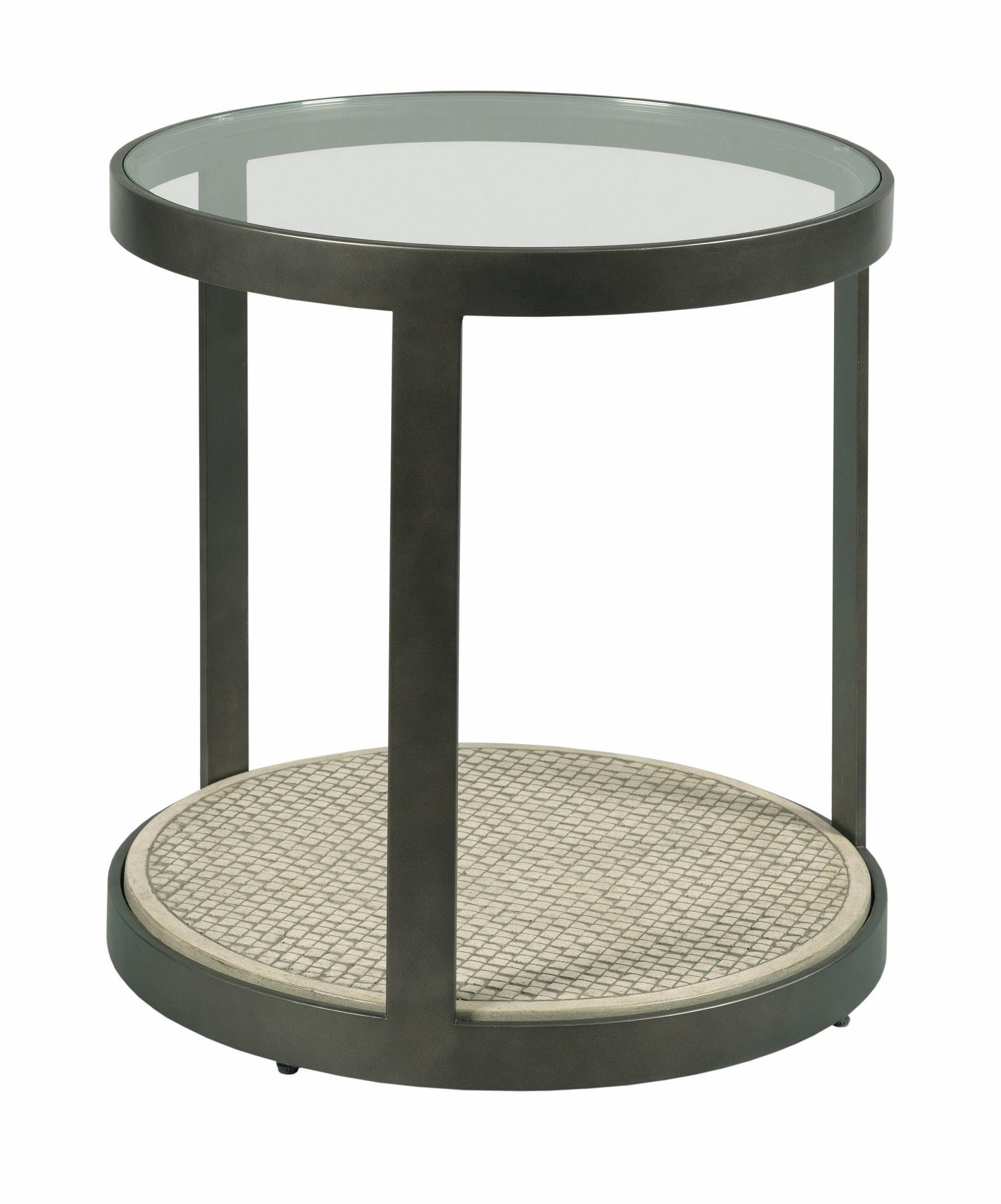 Hammary Living Room Concrete Round End Table 090 1048 Douds
