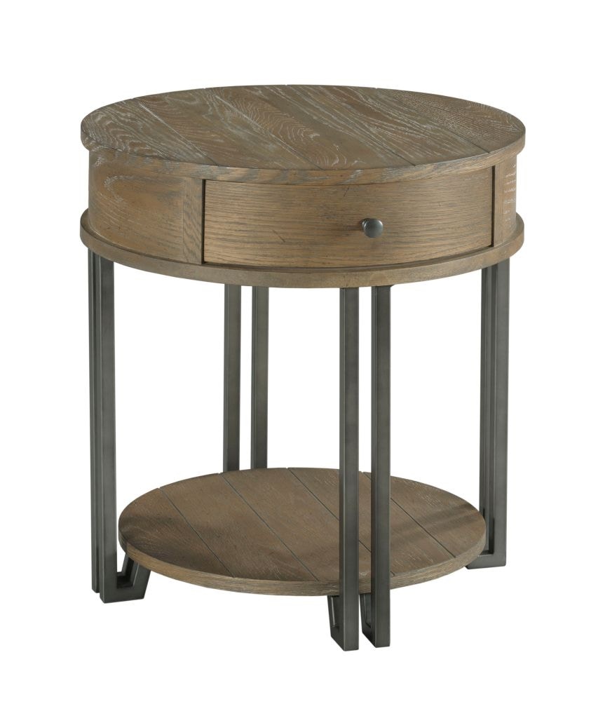 Round chairside table discount