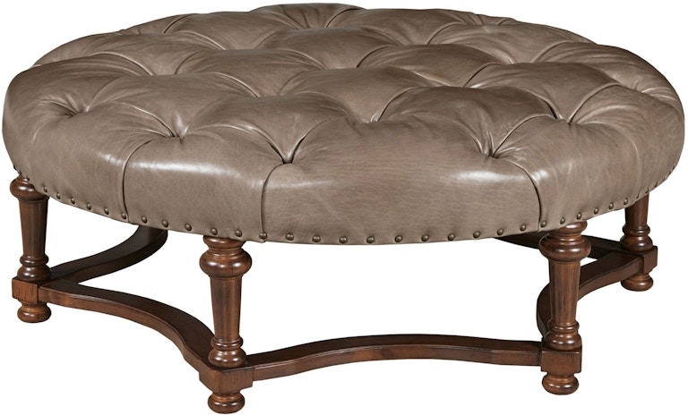 Kincaid Furniture Fullerton Leather Round Ottoman 144-03L