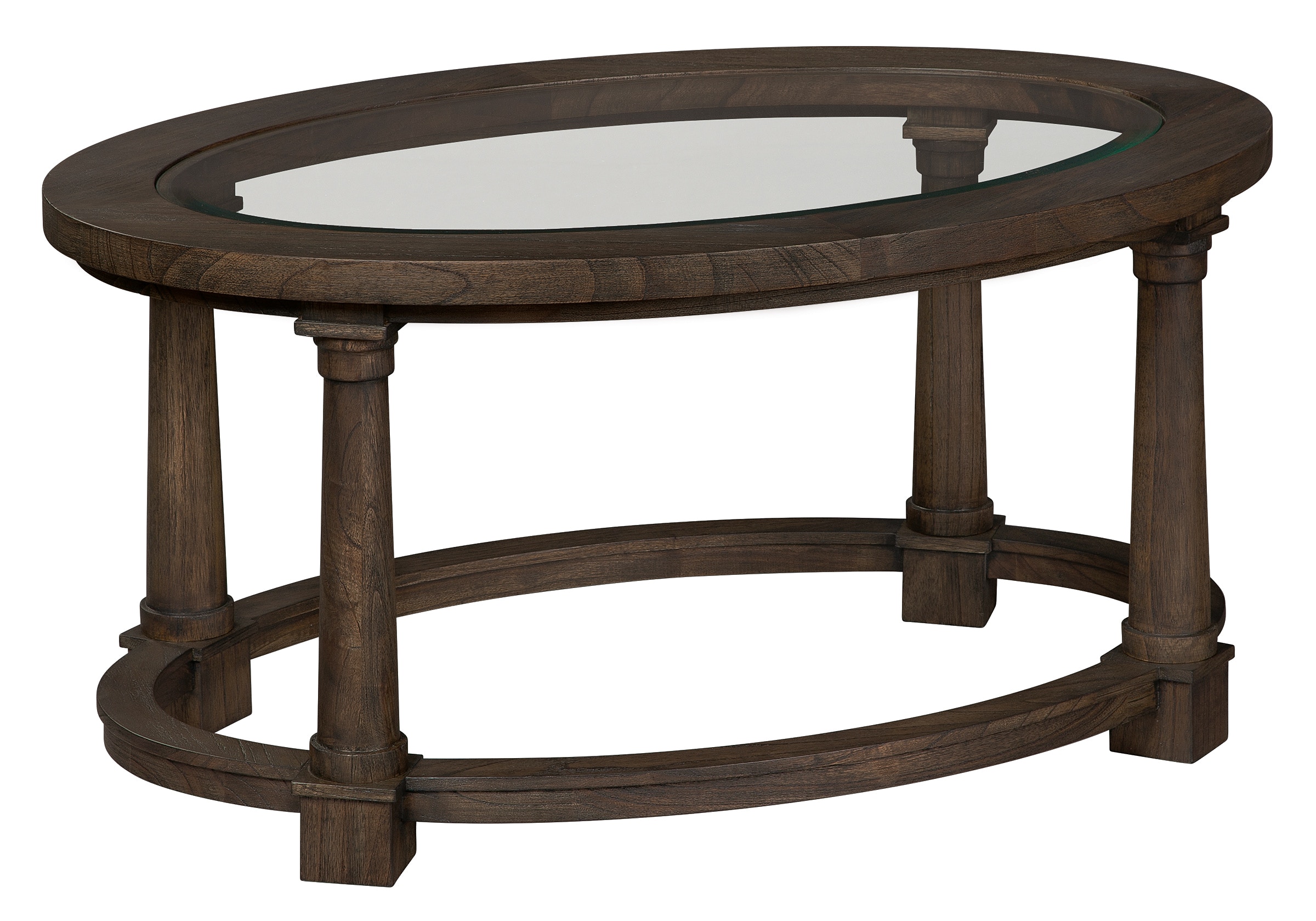 hekman oval coffee table