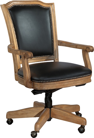 Hekman Leather Executive Chairs Wood Frame Desk Chair 79257B