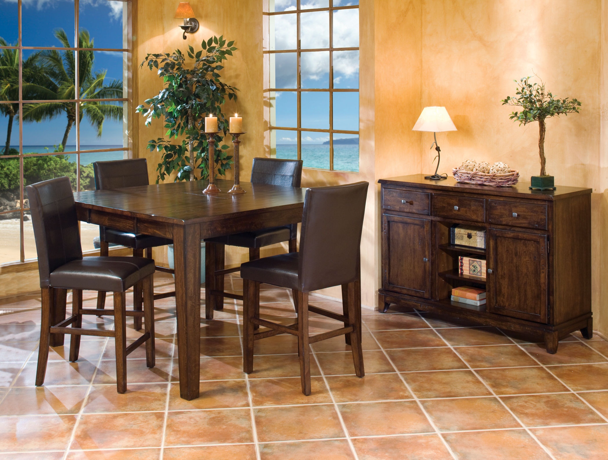 Intercon Dining Room Kona Counter Table KATA5454GRAIC B.F. Myers