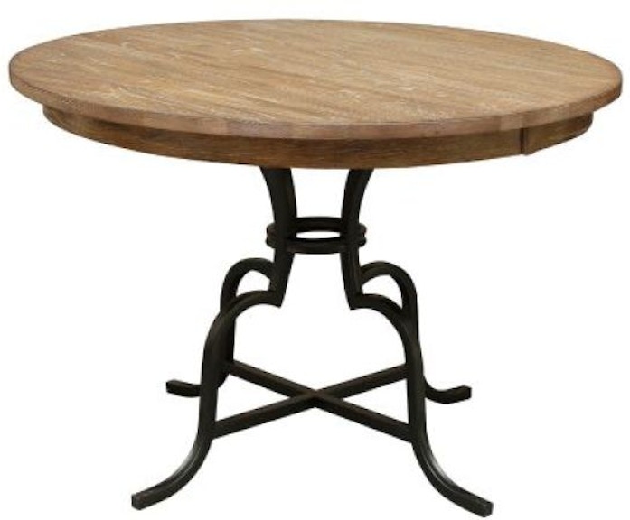 Kincaid Furniture The Nook - Brushed Oak 54'' Round Dining Table With Metal Base 663-54MP