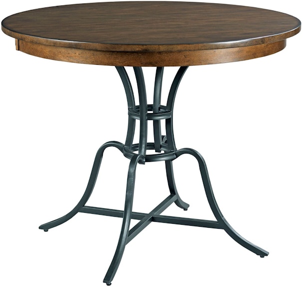 Kincaid Furniture The Nook - Hewned Maple 44'' Round Counter Height Table With Metal Base 664-44MCP
