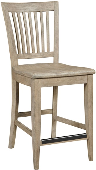 Kincaid Furniture The Nook - Heathered Oak Counter Height Slat Back Chair 665-693
