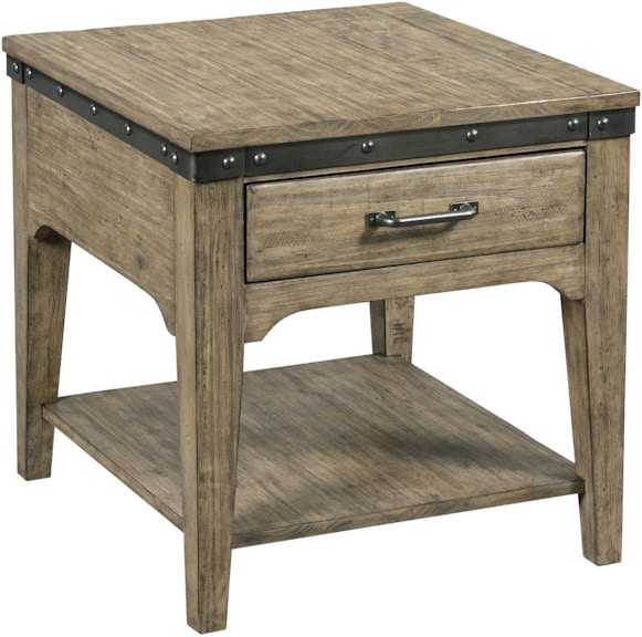 Kincaid Furniture Plank Road Artisans Rectangular Drawer End Table 706-915S