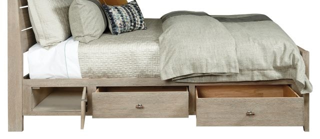 Kincaid Furniture Bedroom Incline Oak Queen Medium With Storage Rails Complete 939 313p D Noblin