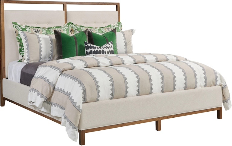 Kincaid Furniture Monogram Walnut 6/6 Pinehurst Upholstered Bed Package 315-316P