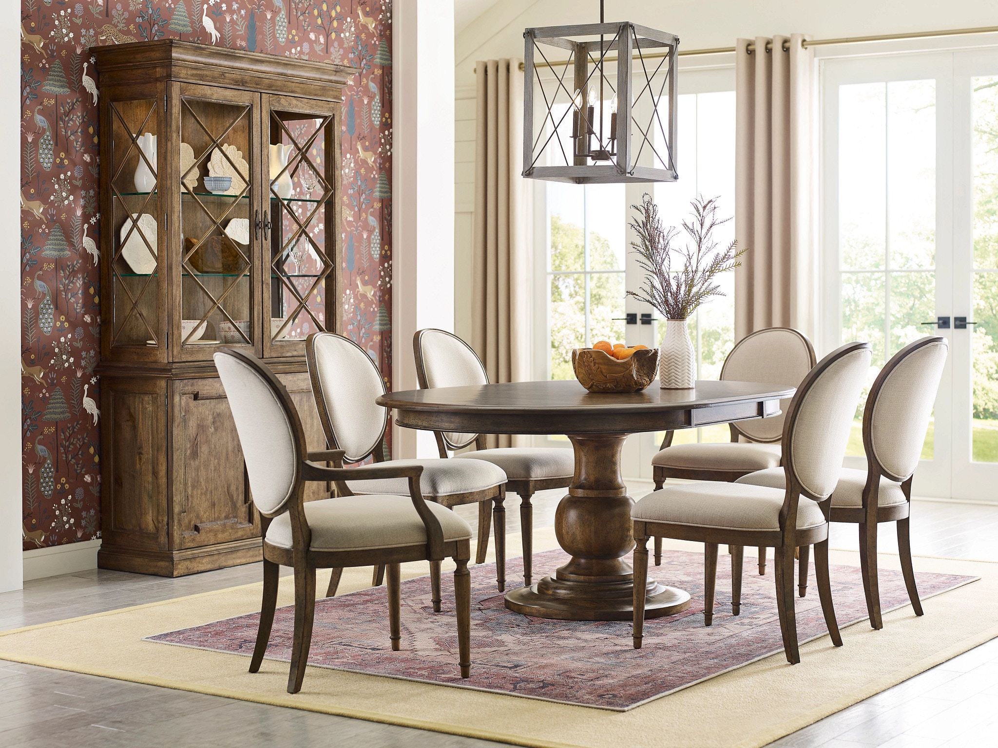 Oval back discount dining room chairs