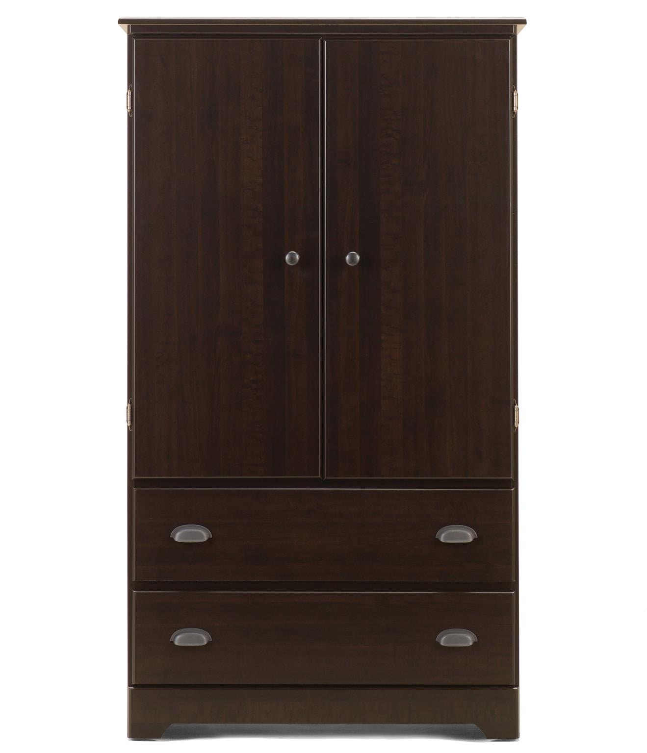 Lang Furniture Bedroom Armoire Two Drawer Fixed Shelf Bay 01 235
