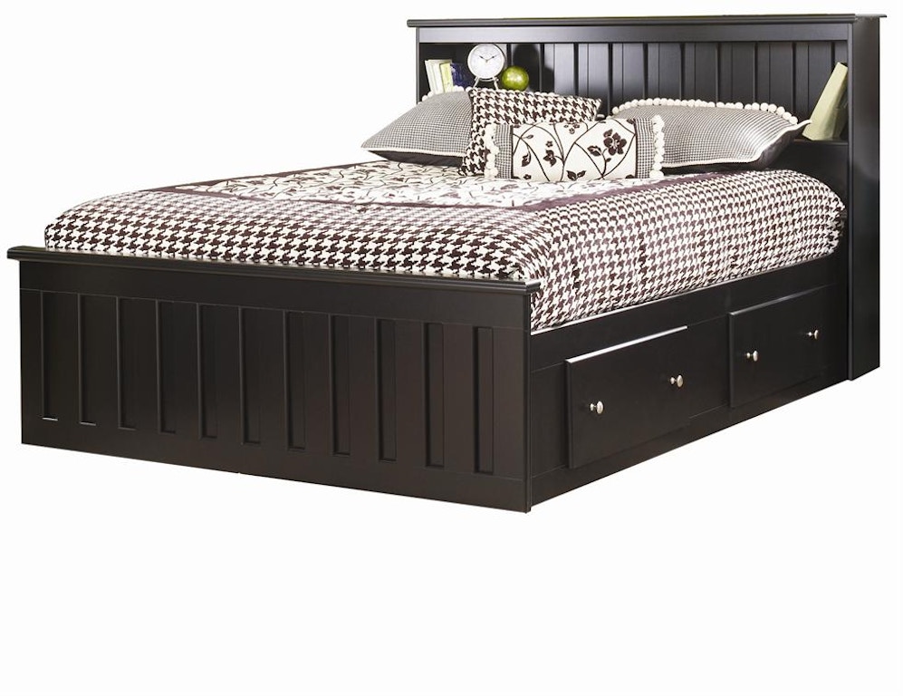 Lang Furniture Bedroom Bookcase W Light 4 Drawer Captains Bed Full Lang Furniture Bookcase W Light 4 Drawer Captains Bed Full Col B