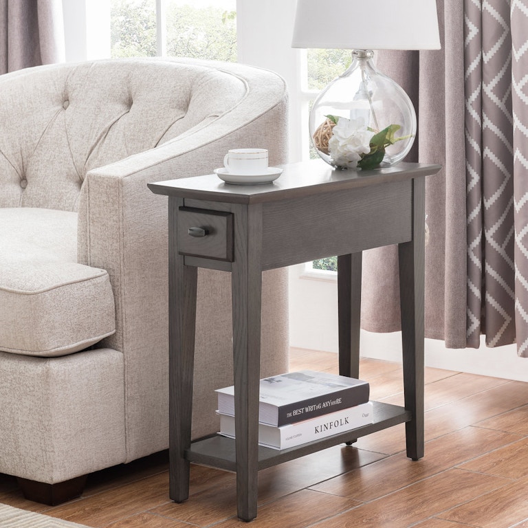 Leick Home Living Room Smoke Gray Chairside/Recliner Table ...
