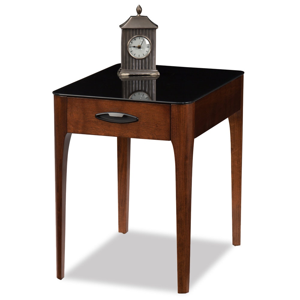Leick Furniture Living Room Obsidian Drawer End Table 11107 La