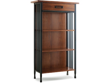 Leick Furniture Iron craft Mantel Height Bookcase with Drawer Storage 11262