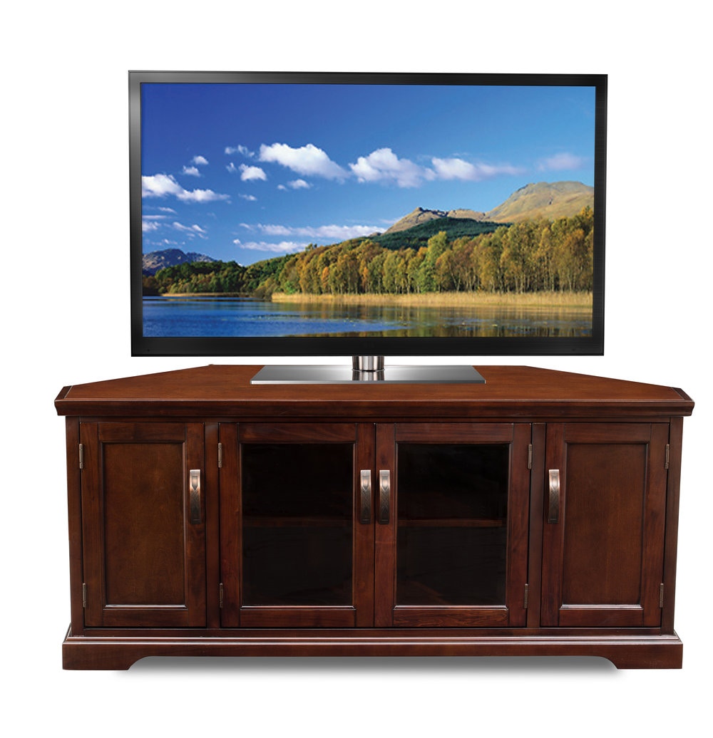 Leick 81560 Bella Maison 60-Inch TV Stand with Lever Handles Chocolate Cherry