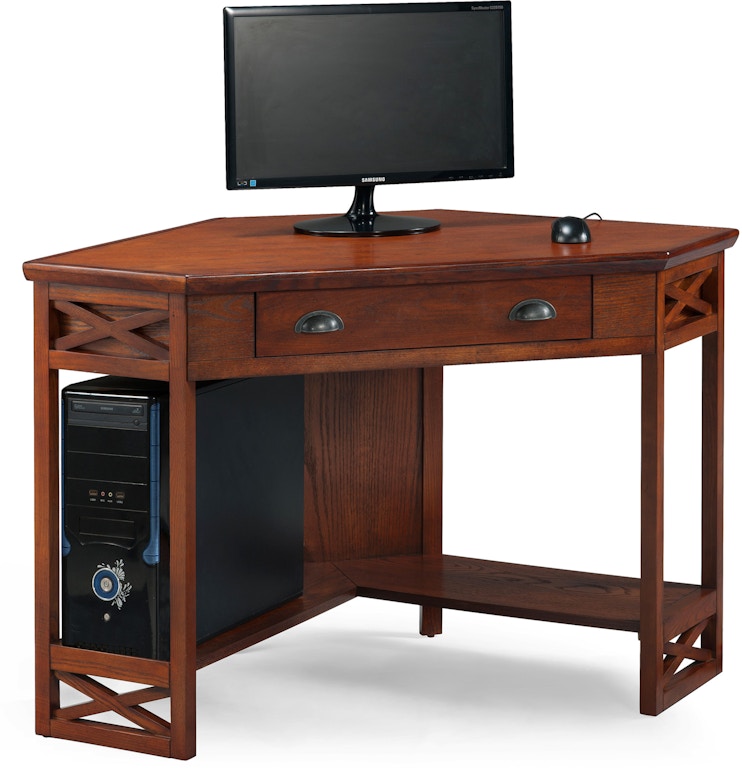 Leick Home Home Office Oak Corner Computer Writing Desk 82431